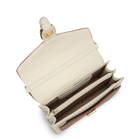 Small Monogram Plain Leather Sling - Marshmallow