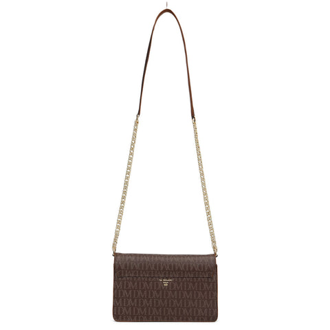 Small Monogram Plain Leather Sling - Walnut