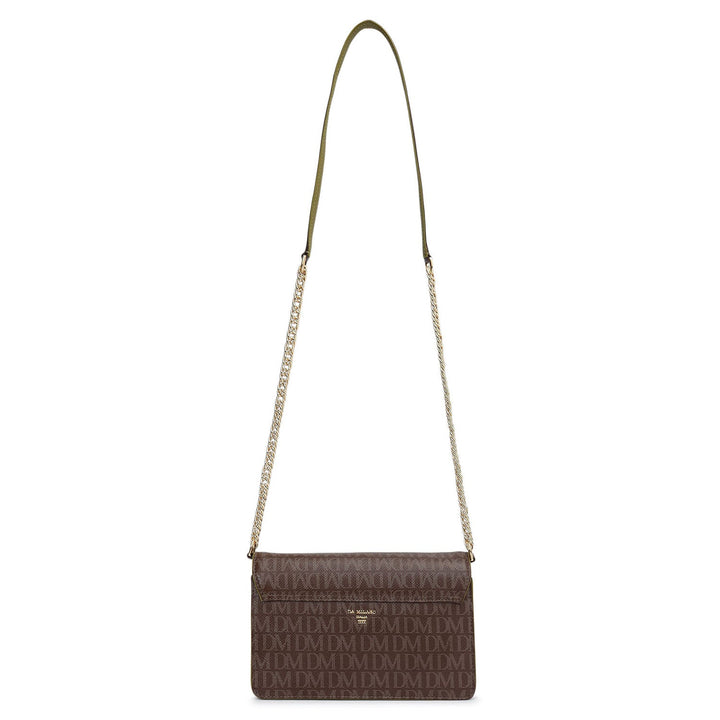 Small Monogram Plain Leather Sling - Walnut & Lime