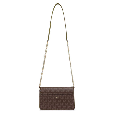 Small Monogram Plain Leather Sling - Walnut & Lime