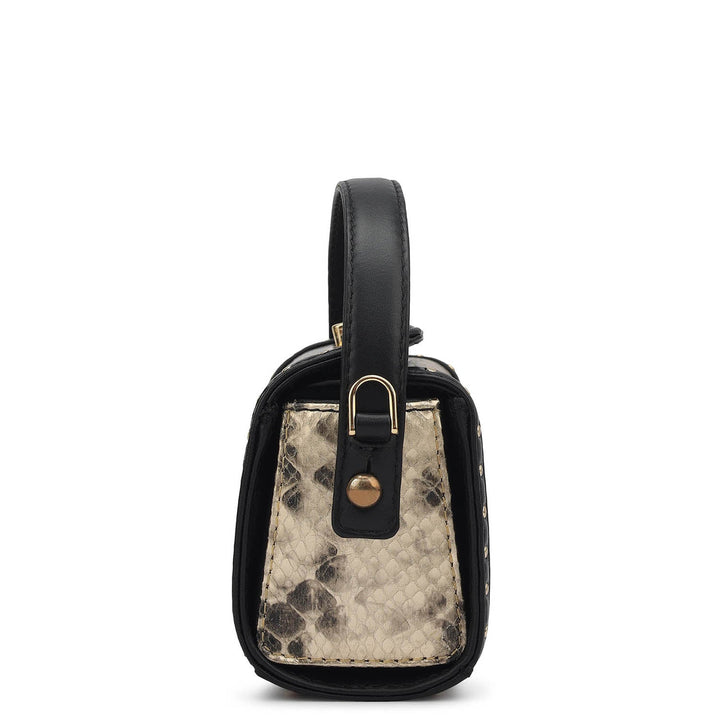Micro Snake Leather Sling - Gold & Black