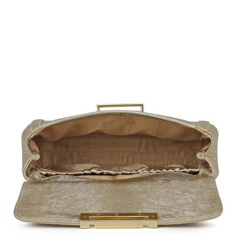 Small Metallic Leather Sling - Gold