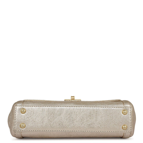 Small Metallic Leather Sling - Gold