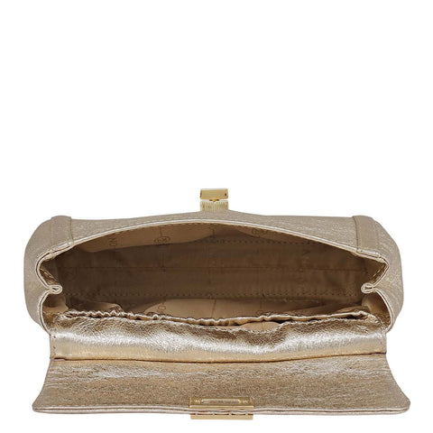 Small Metallic Leather Sling - Gold