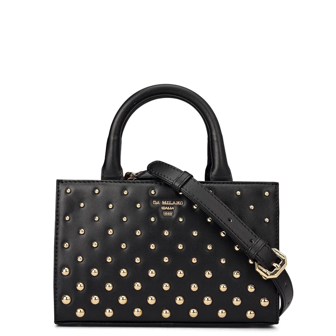 Small Plain Leather Sling - Black