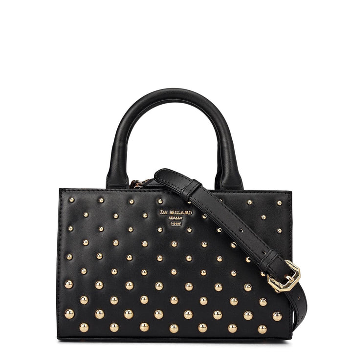 Small Plain Leather Sling - Black