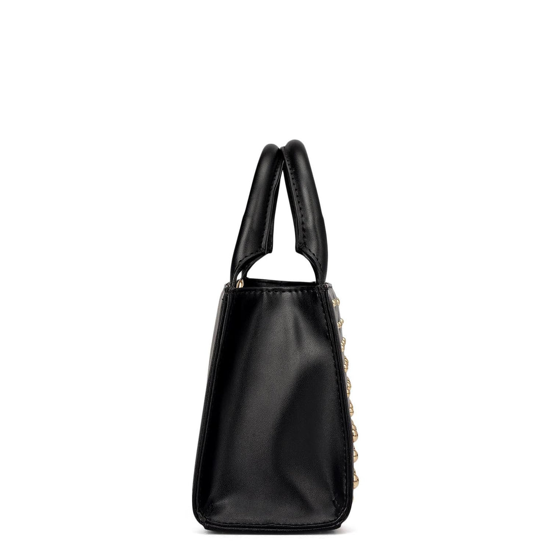 Small Plain Leather Sling - Black