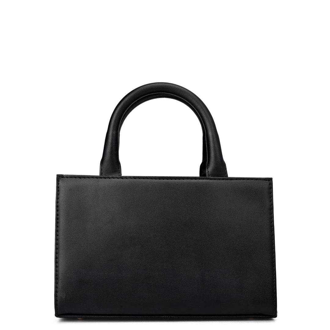 Small Plain Leather Sling - Black