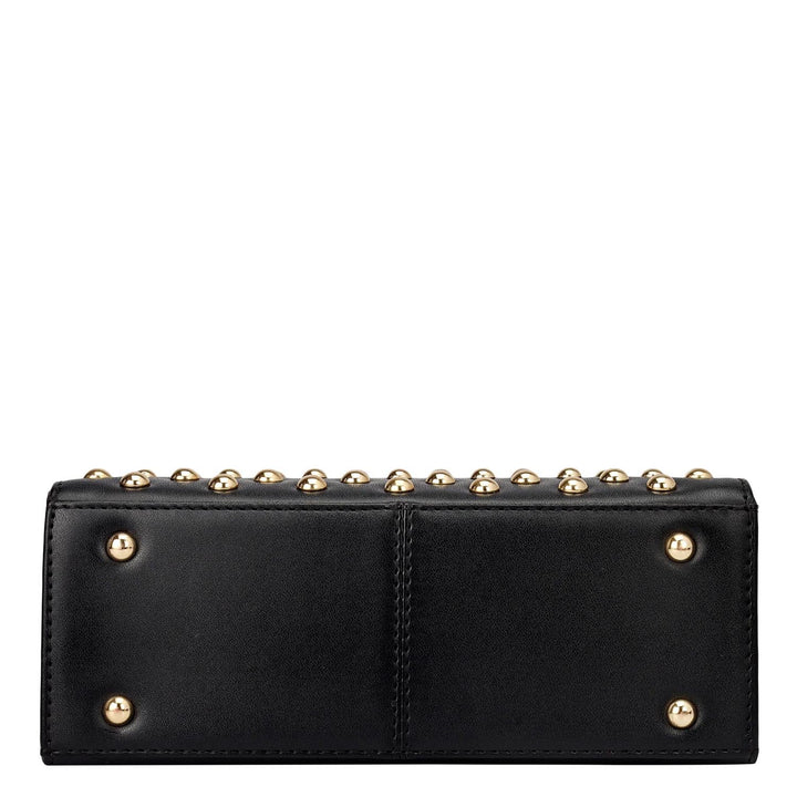 Small Plain Leather Sling - Black