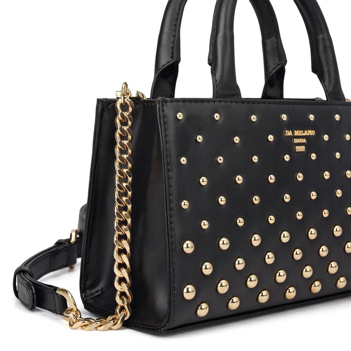 Small Plain Leather Sling - Black