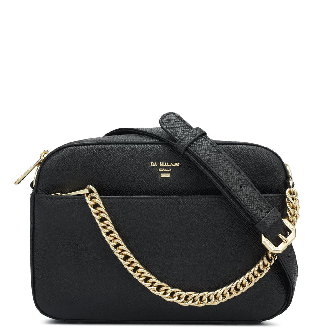 Small Franzy Leather Sling - Black