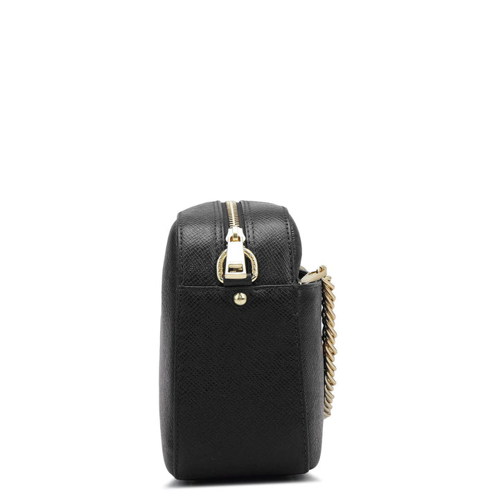 Small Franzy Leather Sling - Black