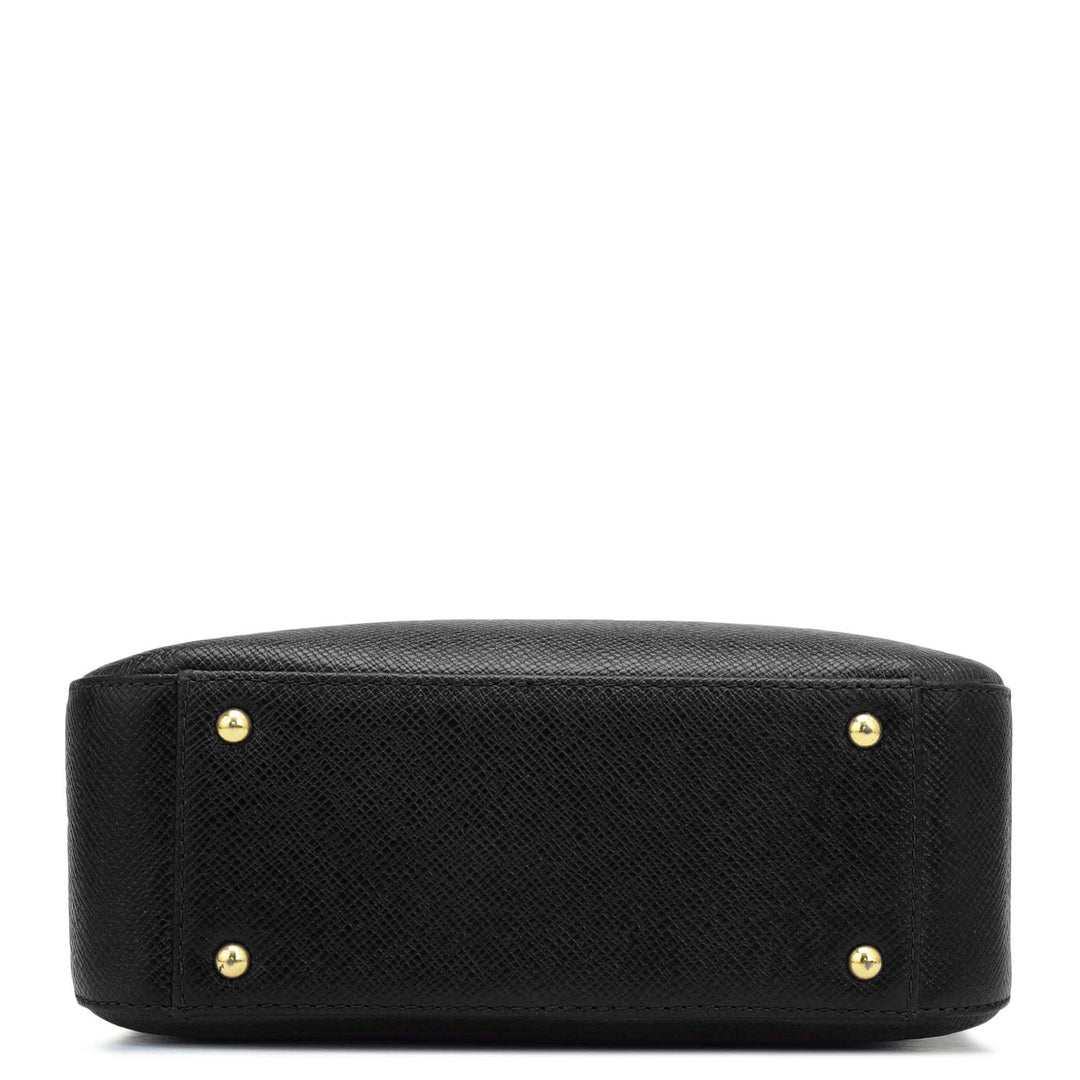 Small Franzy Leather Sling - Black