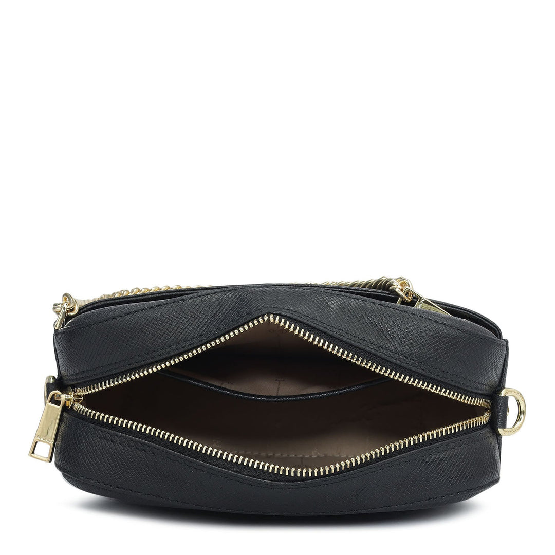 Small Franzy Leather Sling - Black