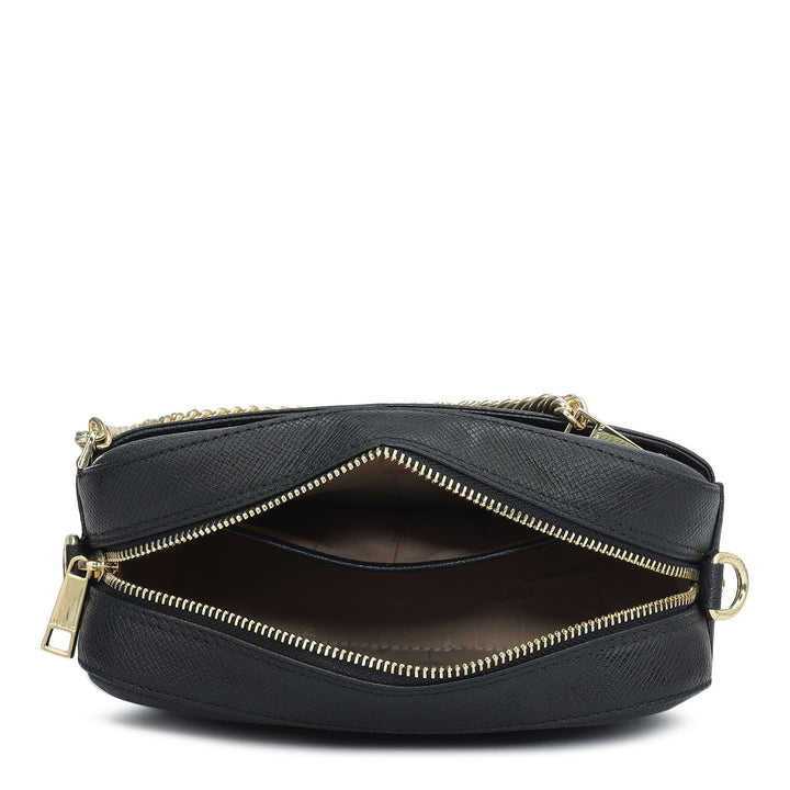 Small Franzy Leather Sling - Black