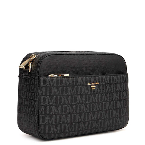 Small Monogram Franzy Leather Sling - Black