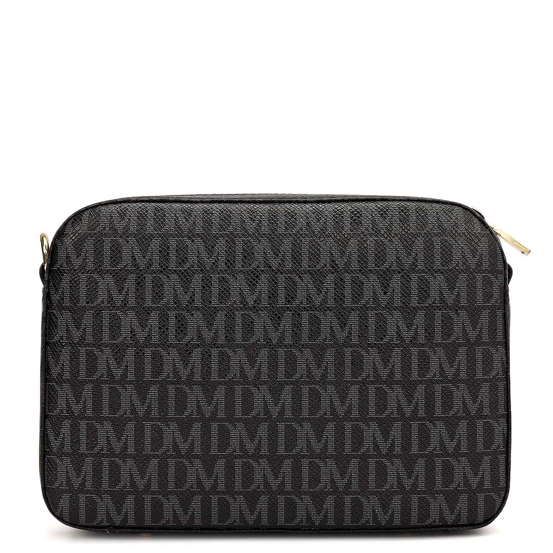 Small Monogram Franzy Leather Sling - Black