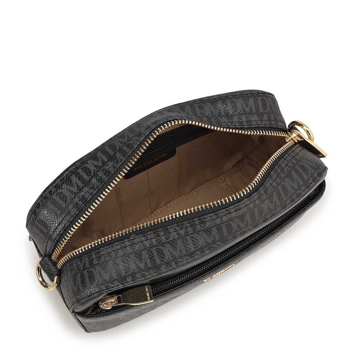 Small Monogram Franzy Leather Sling - Black