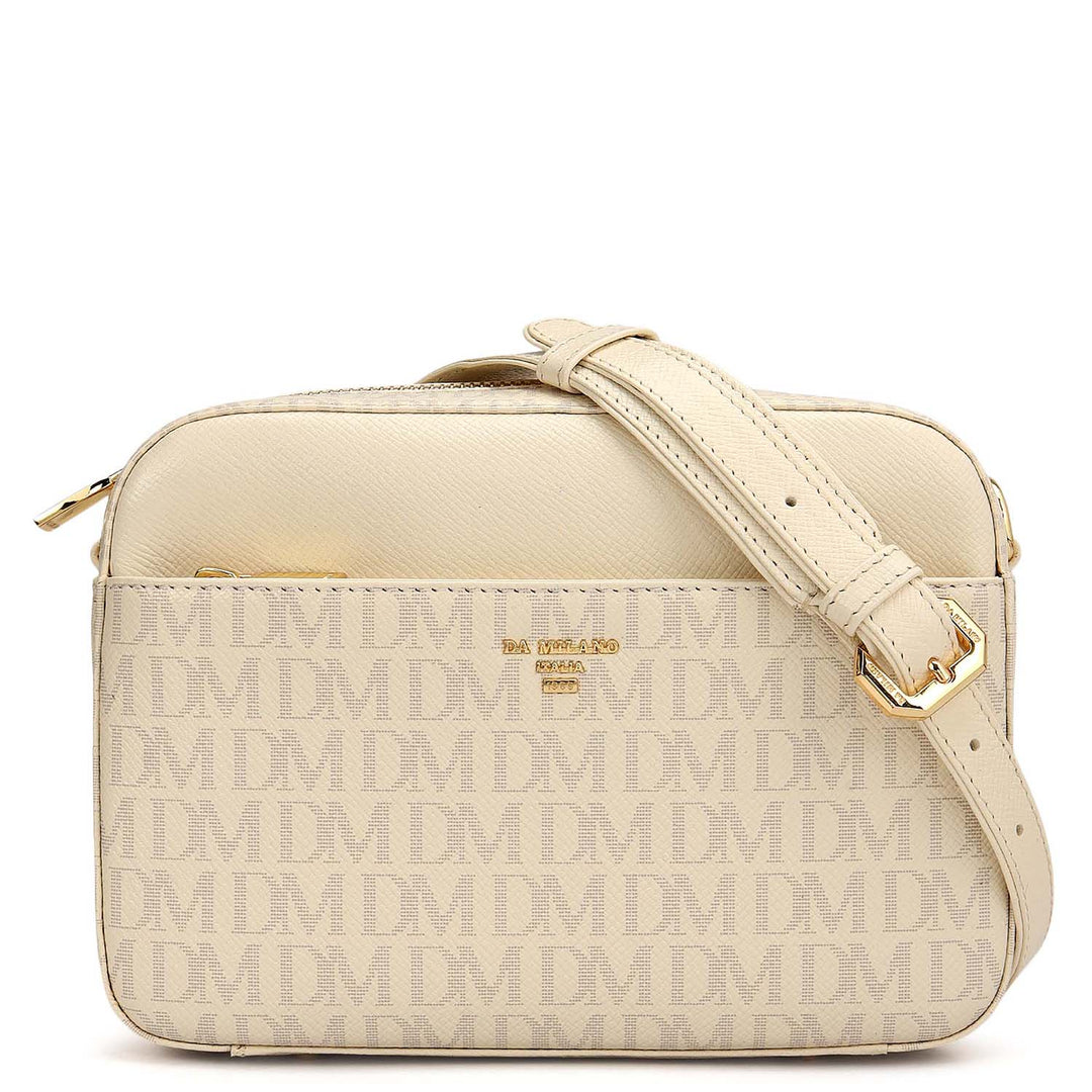 Small Monogram Franzy Leather Sling - Marshmallow