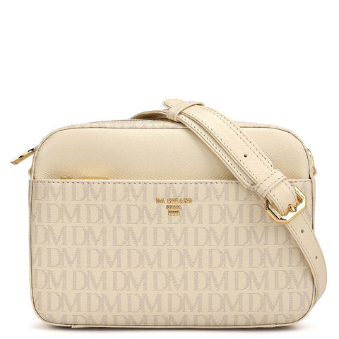 Small Monogram Franzy Leather Sling - Marshmallow