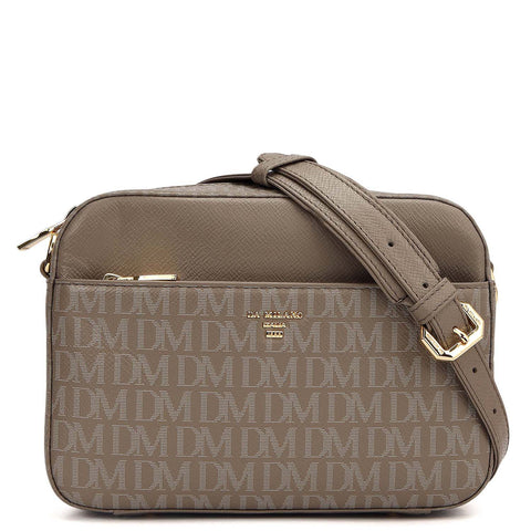Small Monogram Franzy Leather Sling - Smoke Grey