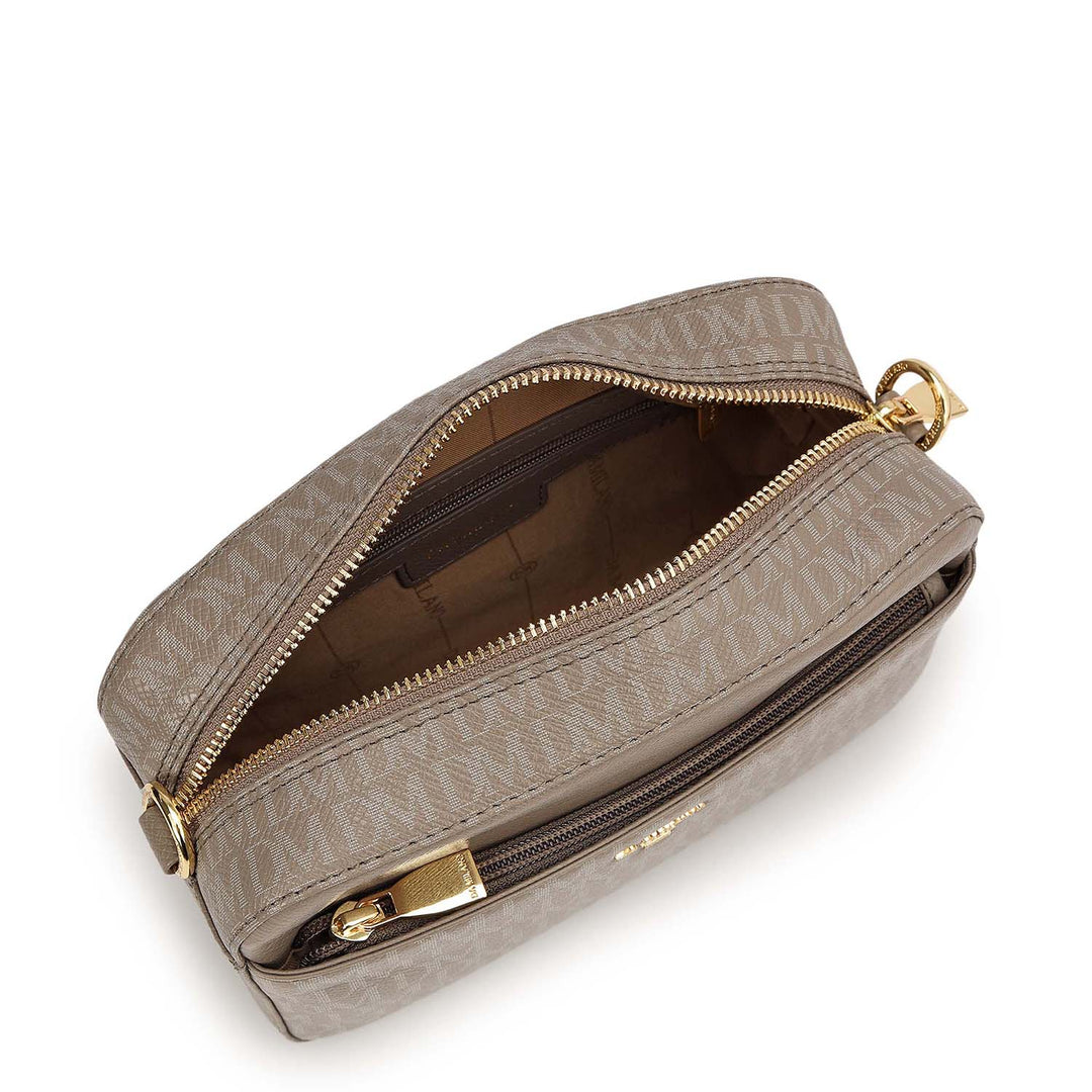 Small Monogram Franzy Leather Sling - Smoke Grey