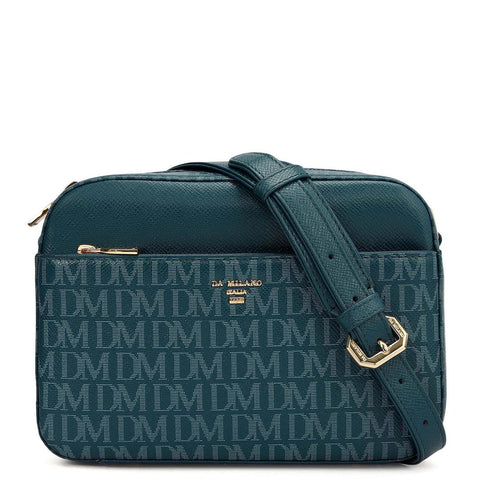 Small Monogram Franzy Leather Sling - Teal