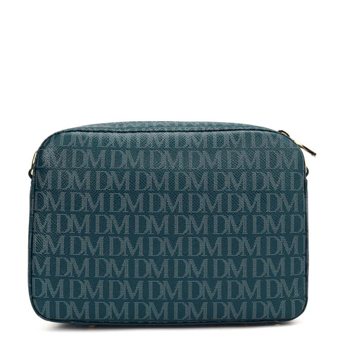 Small Monogram Franzy Leather Sling - Teal