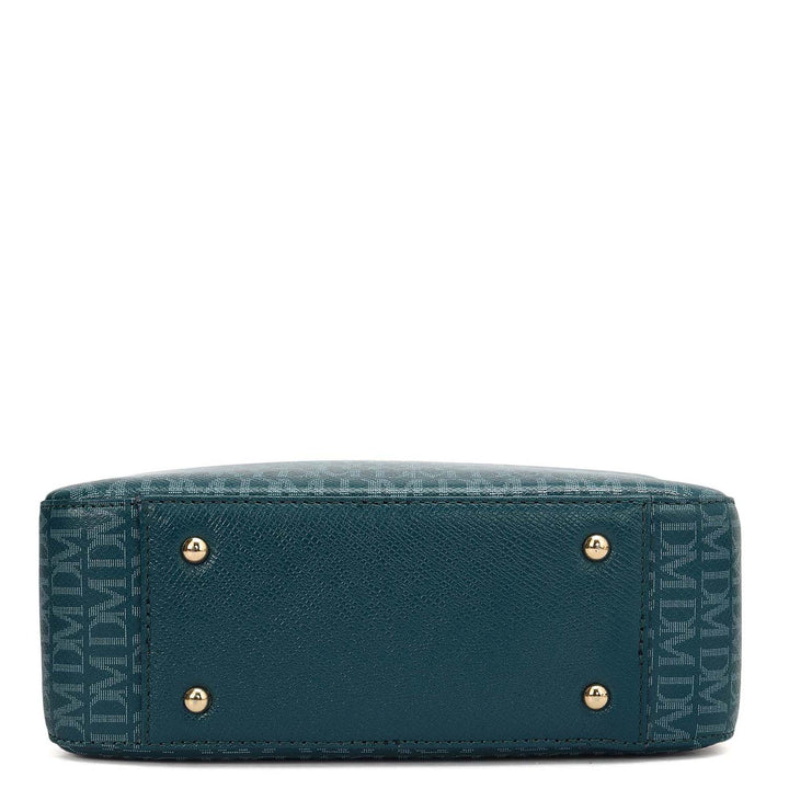 Small Monogram Franzy Leather Sling - Teal