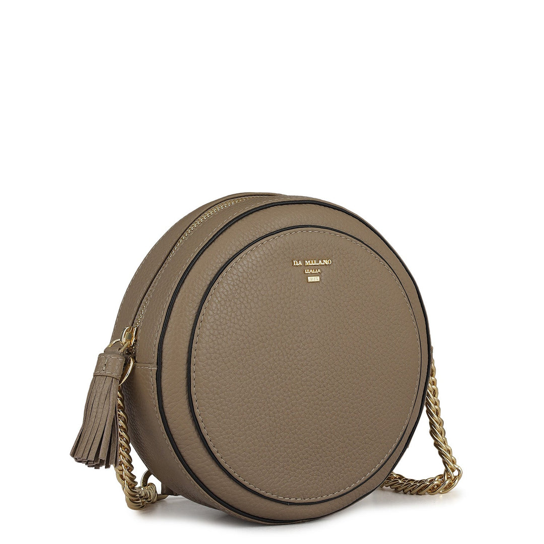 Small Wax Leather Sling - Greyish Taupe