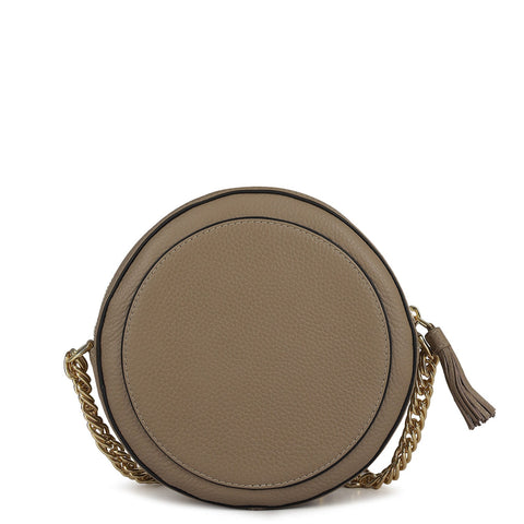 Small Wax Leather Sling - Greyish Taupe