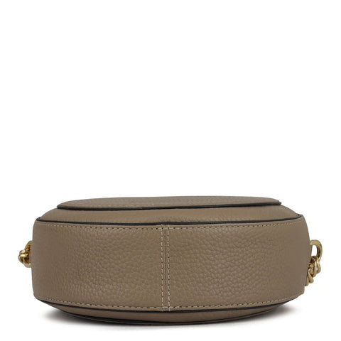 Small Wax Leather Sling - Greyish Taupe