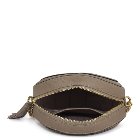 Small Wax Leather Sling - Greyish Taupe