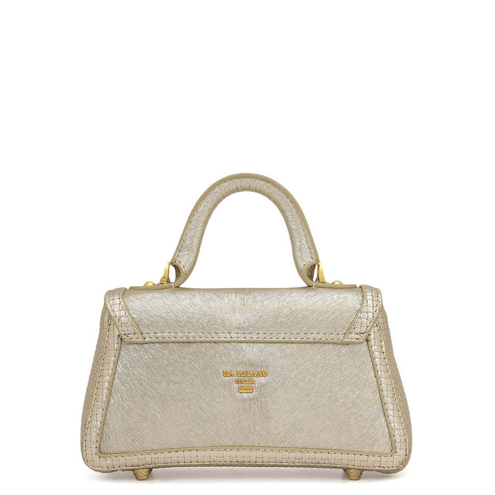 Small Metallic  Leather Sling - Gold