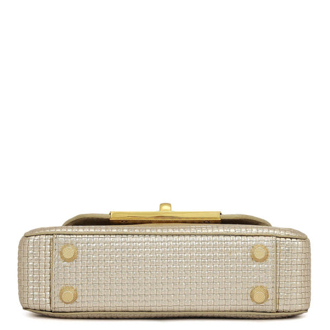 Small Metallic  Leather Sling - Gold