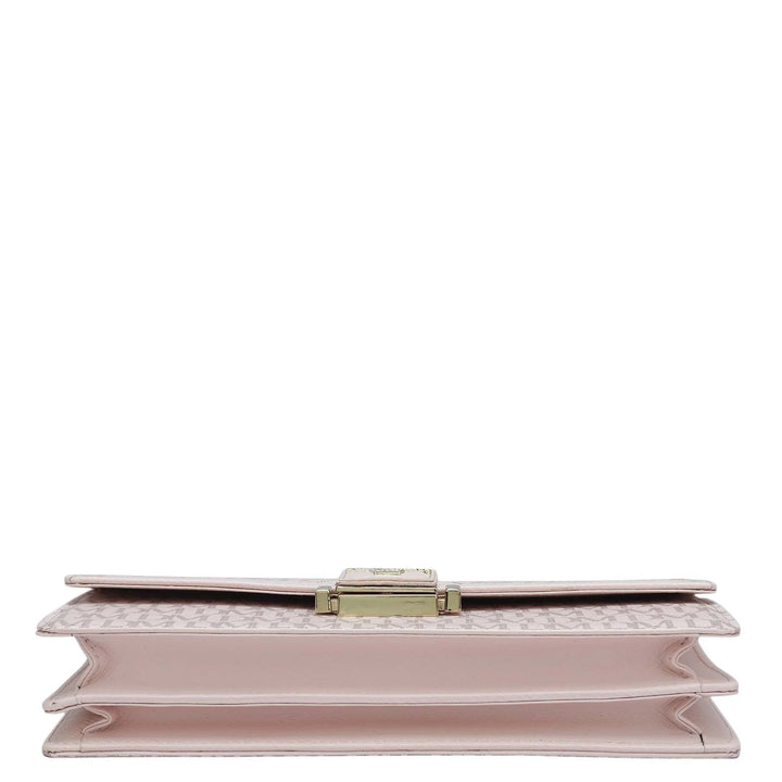 Monogram Leather Ladies Wallet - Blush