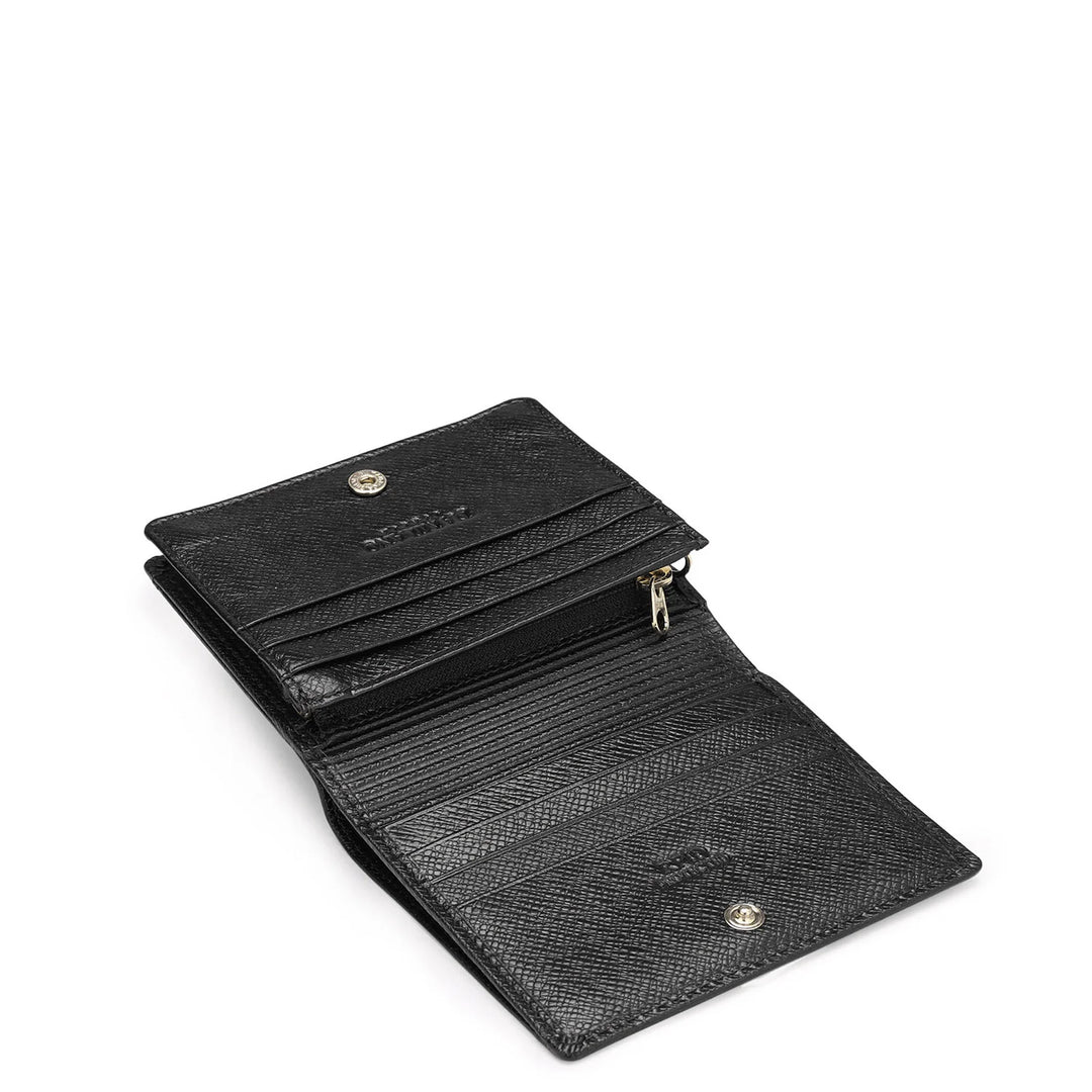 Croco Leather Ladies Sling Wallet - Black