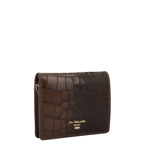 Croco Leather Ladies Sling Wallet - Date