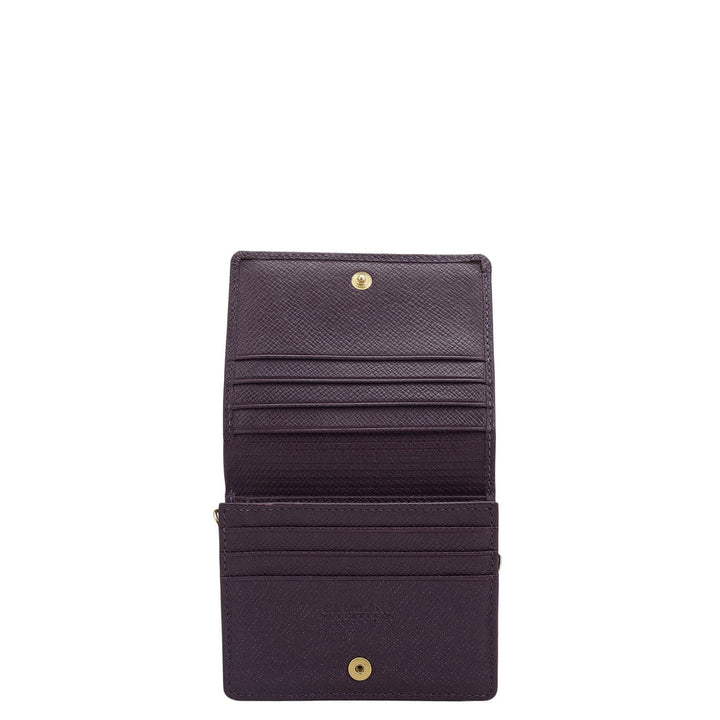 Croco Leather Ladies Sling Wallet - Grapevine
