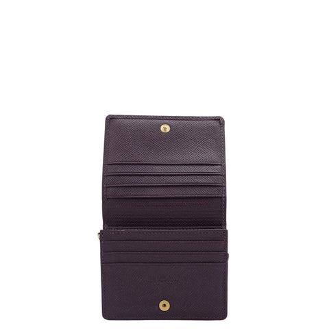 Croco Leather Ladies Sling Wallet - Grapevine