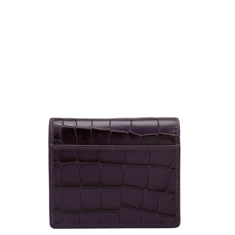 Croco Leather Ladies Sling Wallet - Grapevine