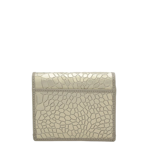 Croco Leather Ladies Sling Wallet - Gold