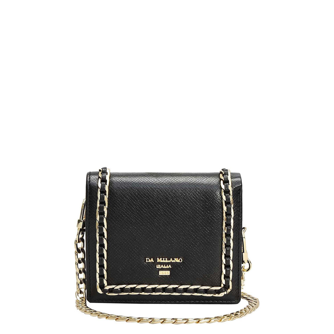 Franzy Leather Ladies Sling Wallet - Black