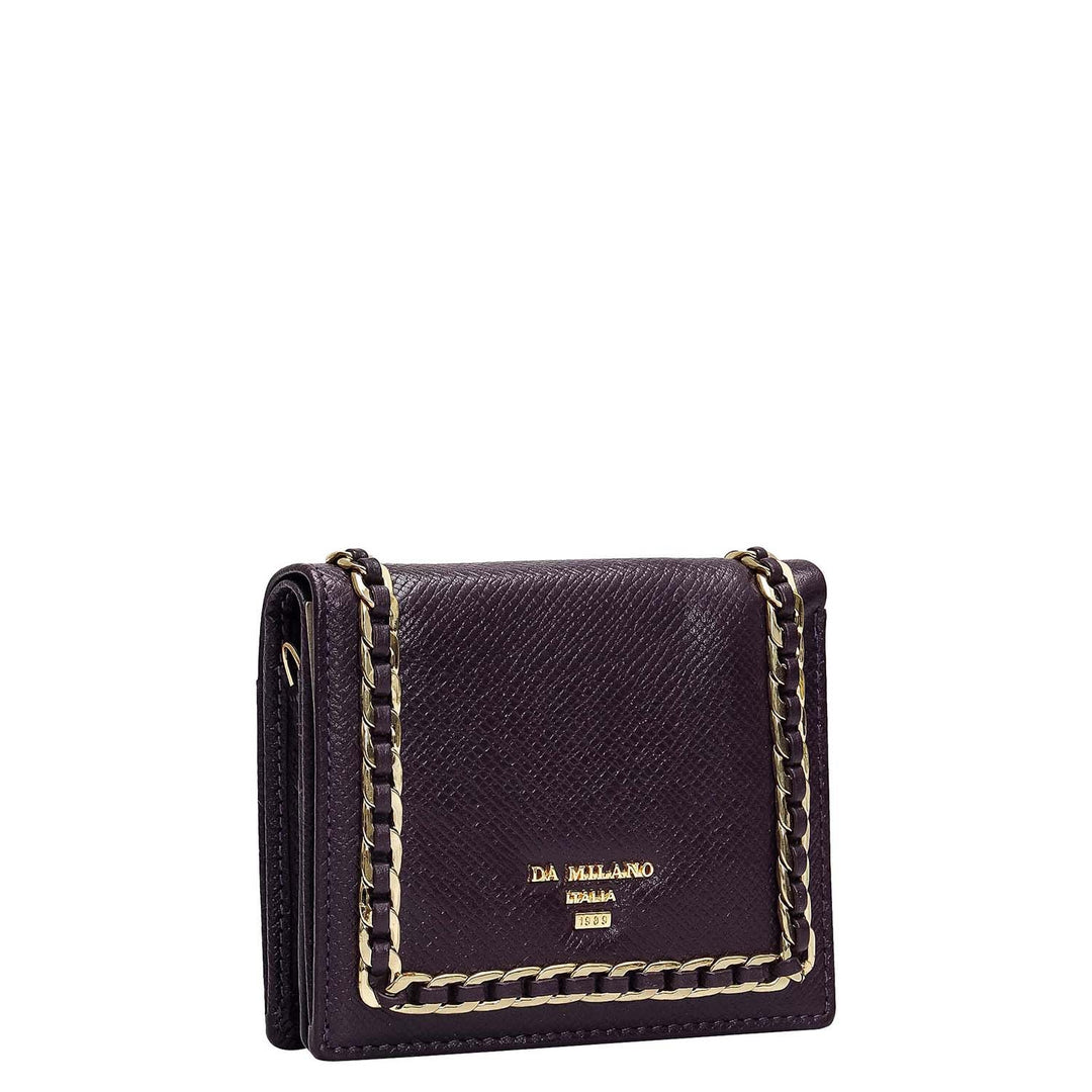 Franzy Leather Ladies Sling Wallet - Grapevine
