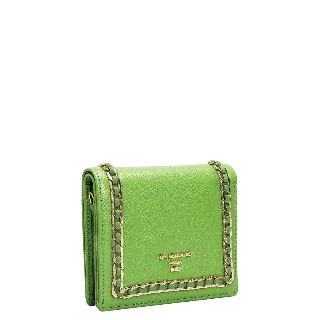 Franzy Leather Ladies Sling Wallet - Kiwi