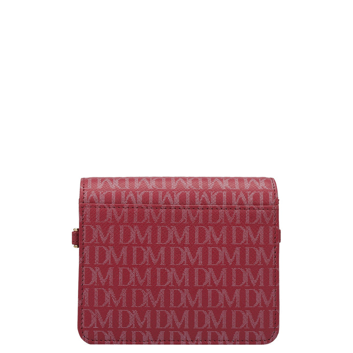 Monogram Leather Ladies Sling Wallet - Plumberry