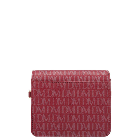 Monogram Leather Ladies Sling Wallet - Plumberry