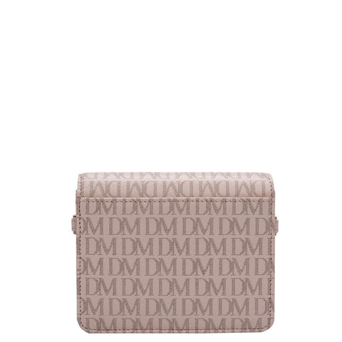 Monogram Leather Ladies Sling Wallet - Blush