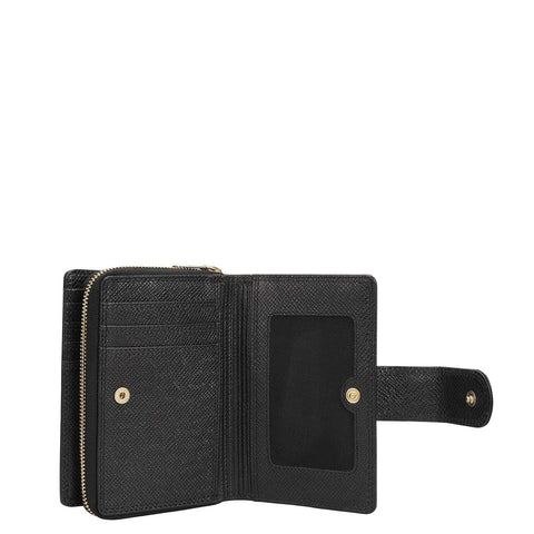 Franzy Leather Ladies Wallet - Black