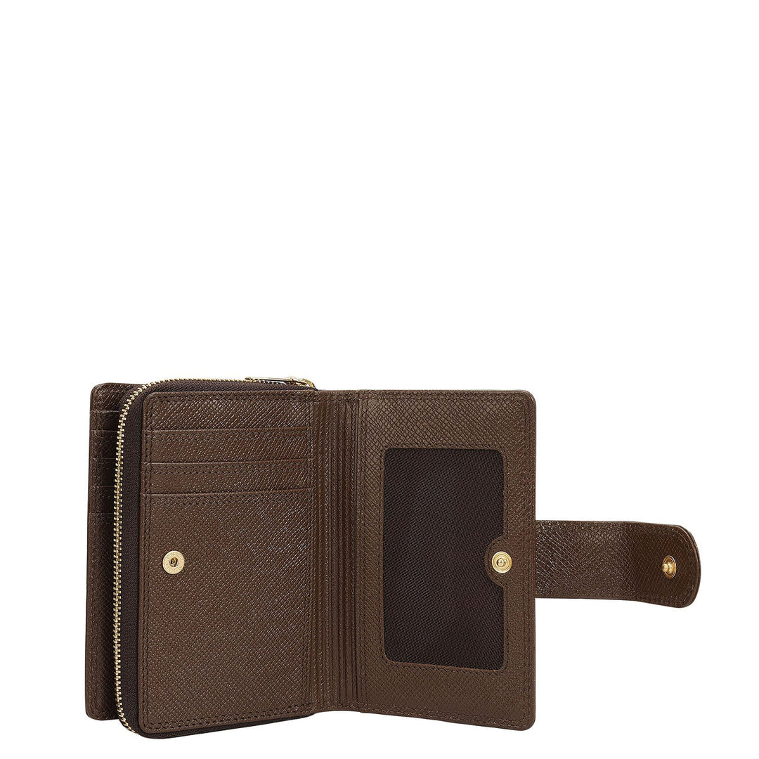 Franzy Leather Ladies Wallet - Walnut